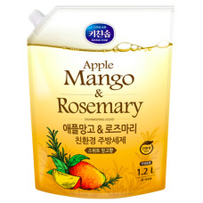 Средство для мытья посуды, овощей и фруктов Kitchen Soap Apple Mango & Rosemary, 1.2 л (дойпак)